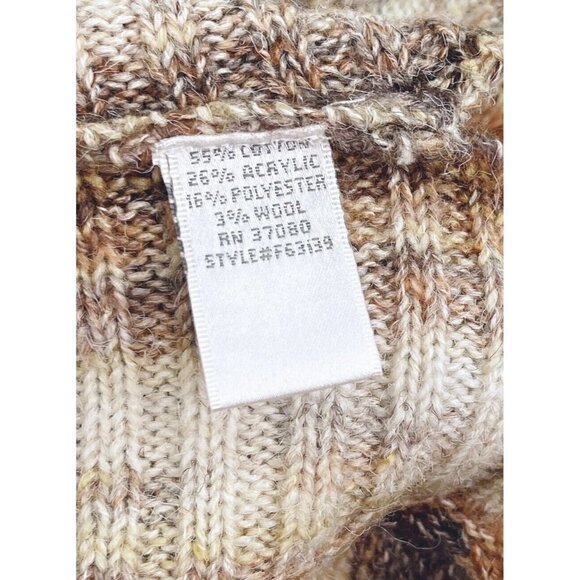 NWT Ponsesa Sz M Striped Cowl Neck Knit Sweater Circle Hem Multi Womens NEW - Picture 7 of 7